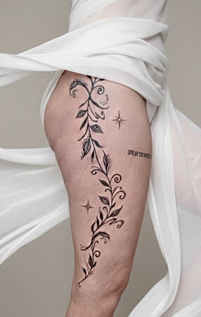 Botanical Flow Tattoo