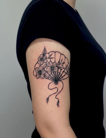 Botanical ornamental tattoo