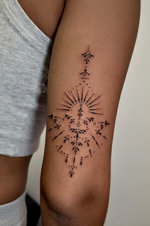 Delicate ornamental linework