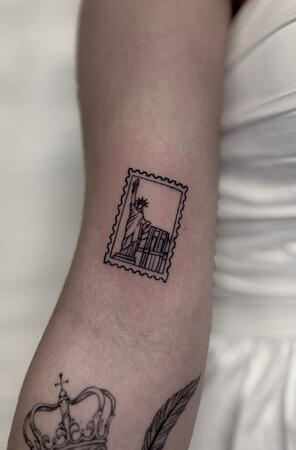 Fine Line Frame Tattoo